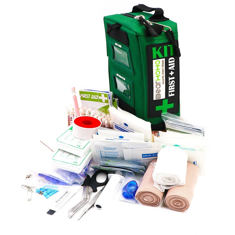 First Aid Kit 165-Piece Emergency Medical Rescue First Aid Kit Bag for Workplace Outdoors Car Luggage Adventure Trips Hiking Survival