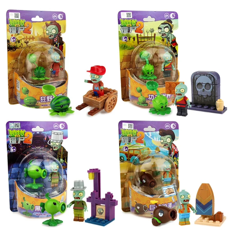 

Plants Vs Zombies Action Scene Model Bricks Compatible With Legoinglys Building Blocks For Children Educational Toys