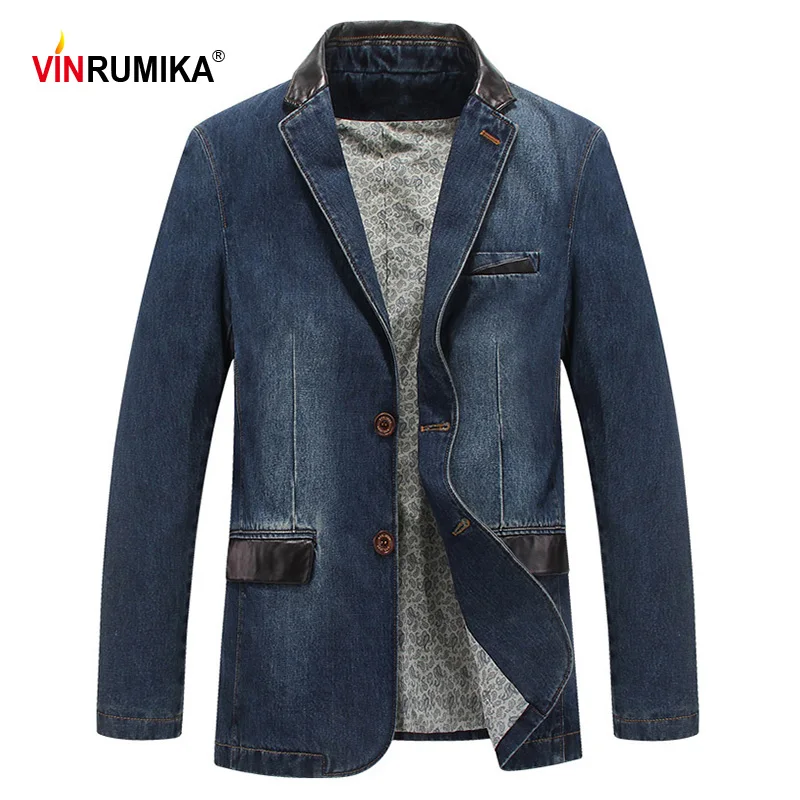 VINRUMIKA 2020 весенние мужские модные повседневные брендовые ковбойские хлопковые