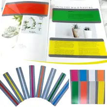 Исходя из считывающая лента инновационные цветная Закладка наложения подсветка для чтения Закладка для книги чтения книга-помощник Поддержка Закладка для книги