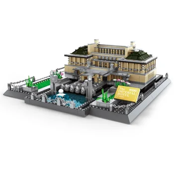 

1375PCS World Famous Classic Architecture Building Blocks Japanese Tokyo Imperial Hotel Restaurant Bricks Toys for Kids Gift