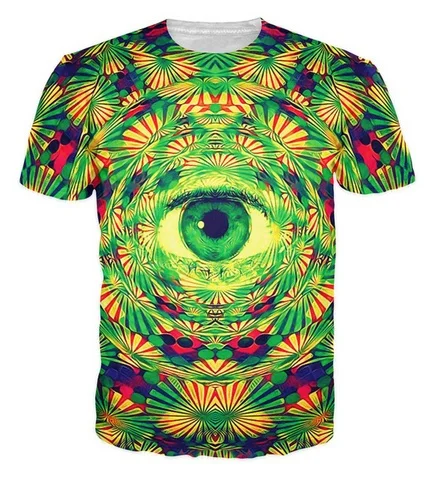 

New 3D Printing Psychedelic Eye Fashion Men Women Hip HopT-shirt Plus Size S-7XL Harajuku Graphic T Shirts