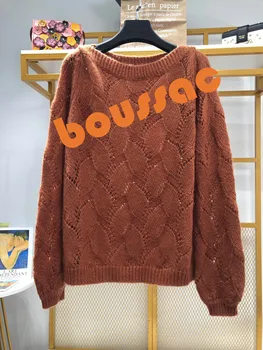 

Autumn winter women pullovers French style long sleeve casual crop sweater slim Soft knitted jumpers sweater mujer Top