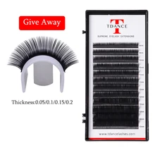 TDANCE норковые ресницы черные накладные ресницы Толщина 0,05 0,1 0,15 0,2 по низкой цене распродажа русский объем ресниц для наращивания, искусственная