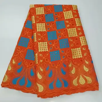 

2019 Latest Swiss African Cotton Lace Fabric High Quality Swiss Voile Lace In Switzerland With Stones For Every Dress Sews