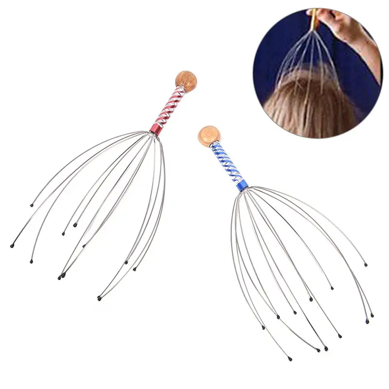 1pcs Head Wire Massage Claw Octopus Scalp Massage Claws Clearing Veins Soothing Brain Refreshing Head Relaxer Hair Claw