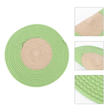 

1PC Pet Mat Cotton Knitted Round Practical Durable Scratching Grinding Mat Scratcher for Cat Pet Kitten