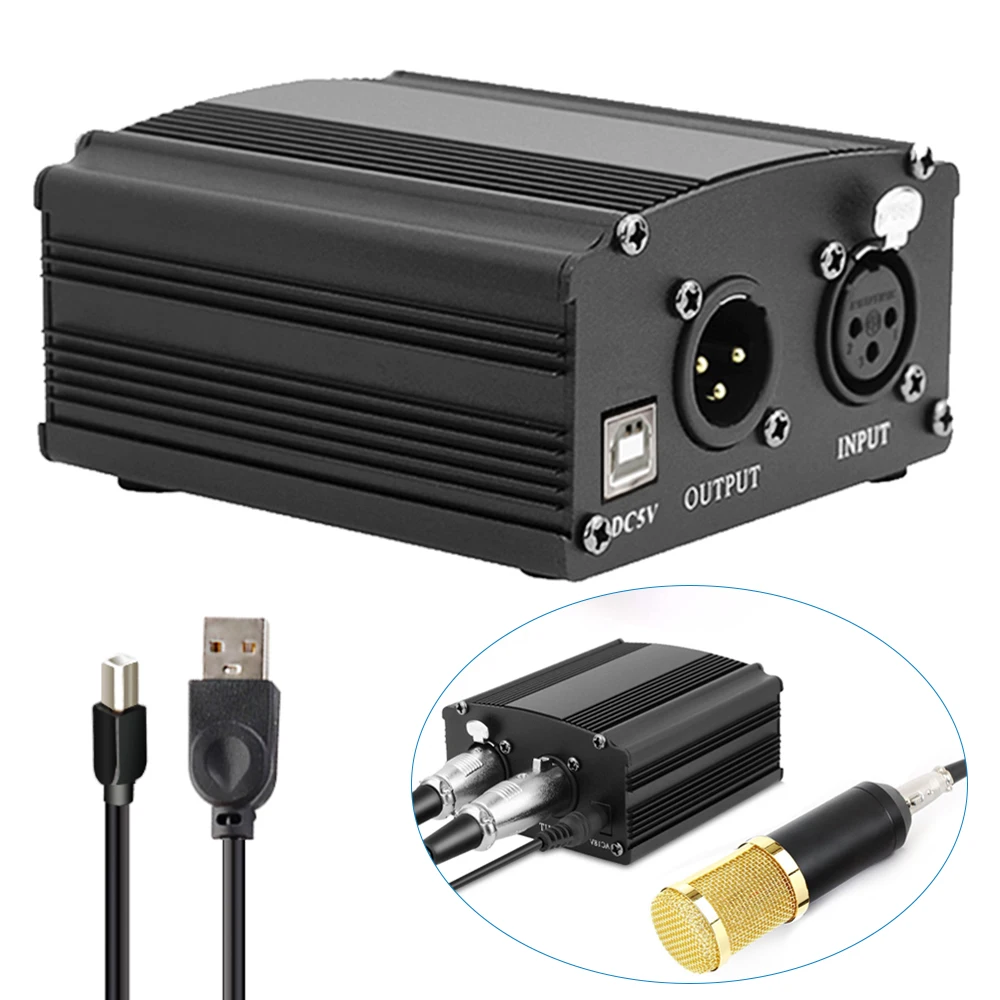USB48VPhantomPowerforbm800CondenserMicrophonebm800Karaoke