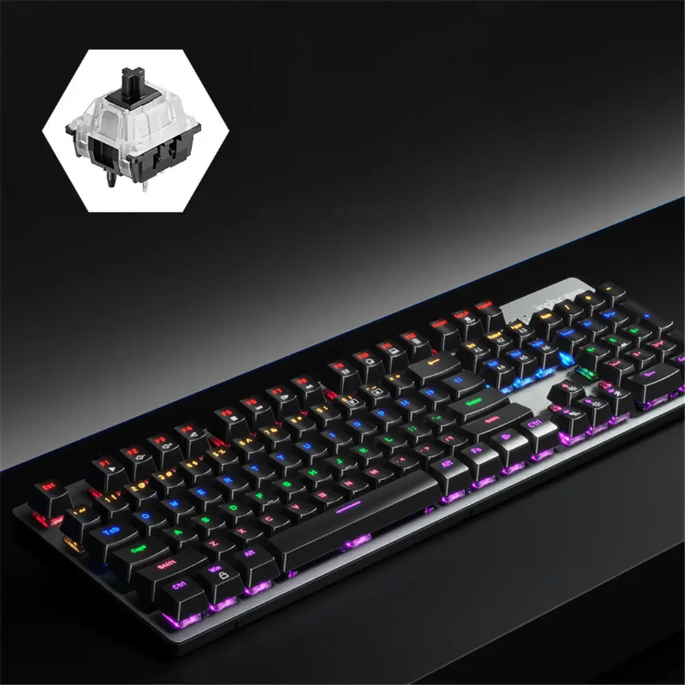 Bitterheid meerderheid viool Wired Gaming Keyboard Mouse Set Mechanical Black Switch Blue Switch Keyboard  Luminous RGB Keyboard Mouse Set|Keyboards| - AliExpress