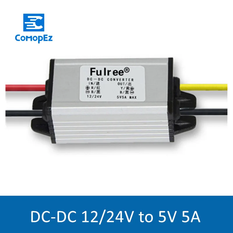 Преобразователя постоянного тока, 12 В, 24 В до 5 В, 3A 5A 8A 10A 15A 20A 25A 30A напряжение постоянного тока в постоянный преобразователи понижающий модуль регулятор для гольф-кары - Цвет: 12-24V to 5V 5A