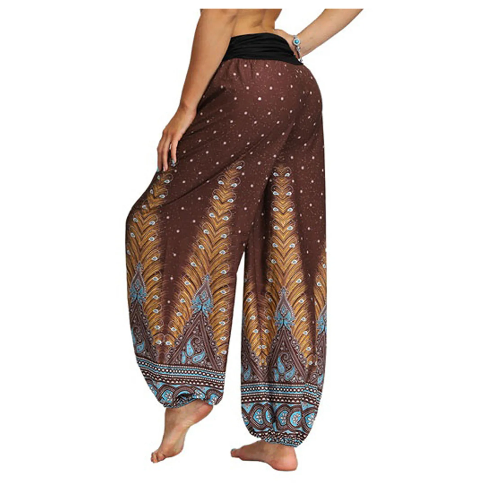 Fashion Bohemian Loose Pant Men Women Casual Hippy Trousers Baggy Aladdin Harem Pant Freeship Yoga Pants Leggings Брюки Женские
