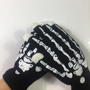 

2020 1pcs LED Flashing Skeleton Gloves Glow Light Up Finger Lighting Dance Party Decoration Choreography Props Christmas