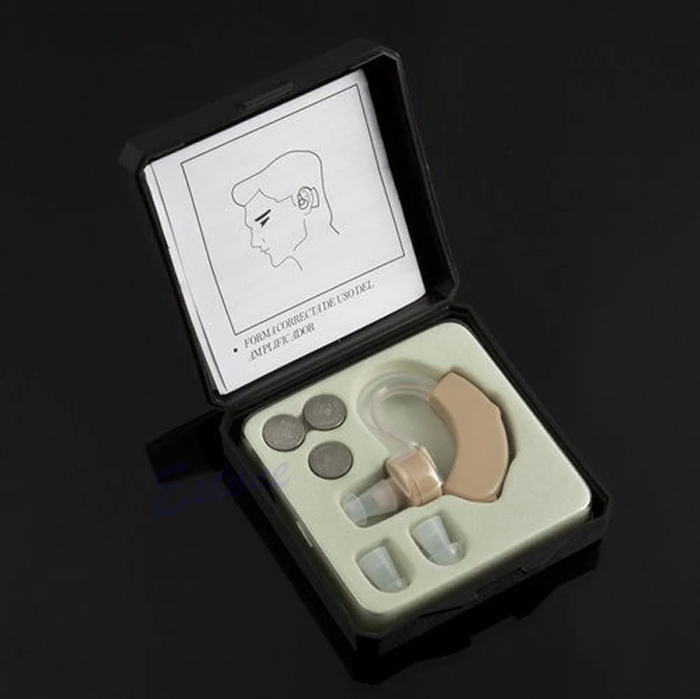 

Ear Adjustable Behind Sound Amplifier Volume Tone Listen Hearing Aid Assistance X5XC