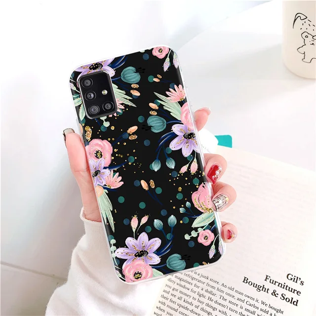For Samsung A32 Case For Samsung Galaxy A12 A21S A52 A72 A51 A71 Flamingo Soft TPU Silicone 4G 5G A325F A326B Back Cover Fundas Q071