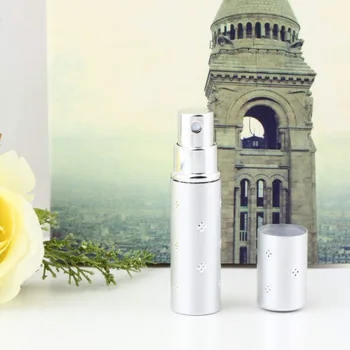 

1PCS Refillable Spray Amazing Travel Perfume Atomizer Empty Bottle Easy Used Silver color