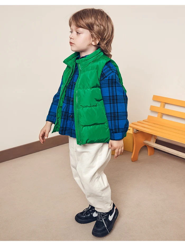 Minibalabala/пуховый жилет для мальчиков и девочек; детская теплая пуховая куртка без рукавов на раннюю зиму; коллекция года; Сезон Зима; стиль