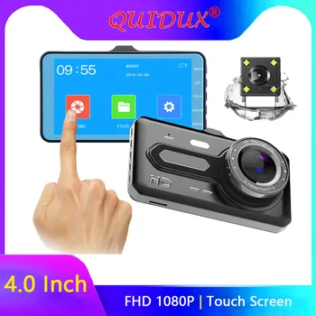 

QUIDUX 4.0" IPS 1080P Dash Camera touch screen Car Video Recorder Night Vision Dual Lens Full HD 1080P Car DVRs Loop Recording