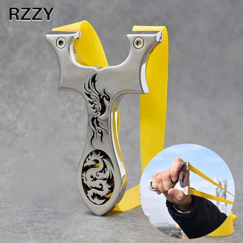 

New Professional Stainless Steel Slingshot Fast Pressing Competitive Catapult with Rubber Bands Outdoor Hunting Accessories
