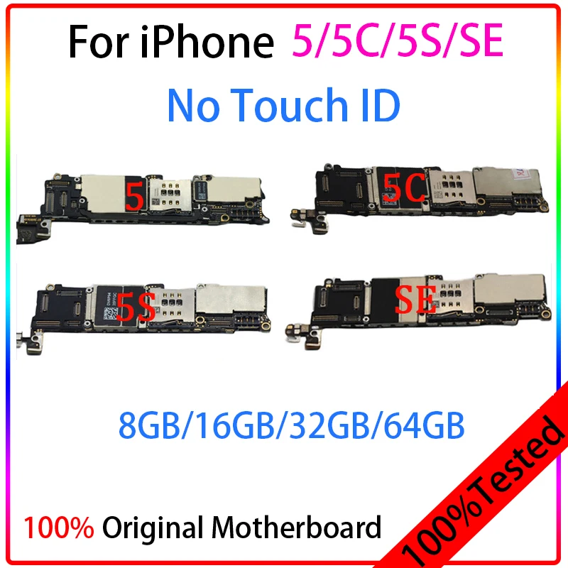 100% Оригинальный разблокированный Бесплатный iCloud для iphone 5 5s 5c SE материнская плата