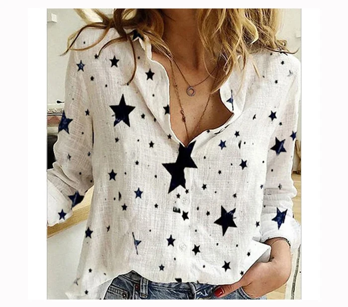 Gentillove Autumn Long Sleeve Casual Loose Shirt Women Elegant Butterfly Floral Print Tops and Blouses 2020 Vintage Cotton Tunic