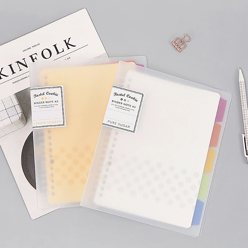 

Light - colored cookie binder shell detachable notebook stationery binder b 5 A 5 coil notepad.