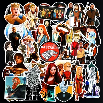 

61pcs Game of Thrones Stickers Cartoon Cute Heat Suitcase Laptop Motorcycle Waterproof Cartoon Graffiti Sticker For Kid