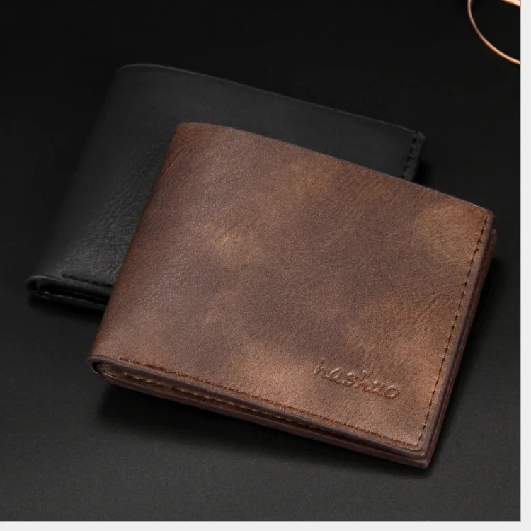 

Korean-style 2017 New Style Men Dull Polish Wallet Short Wallet walleteby Customizable Logo