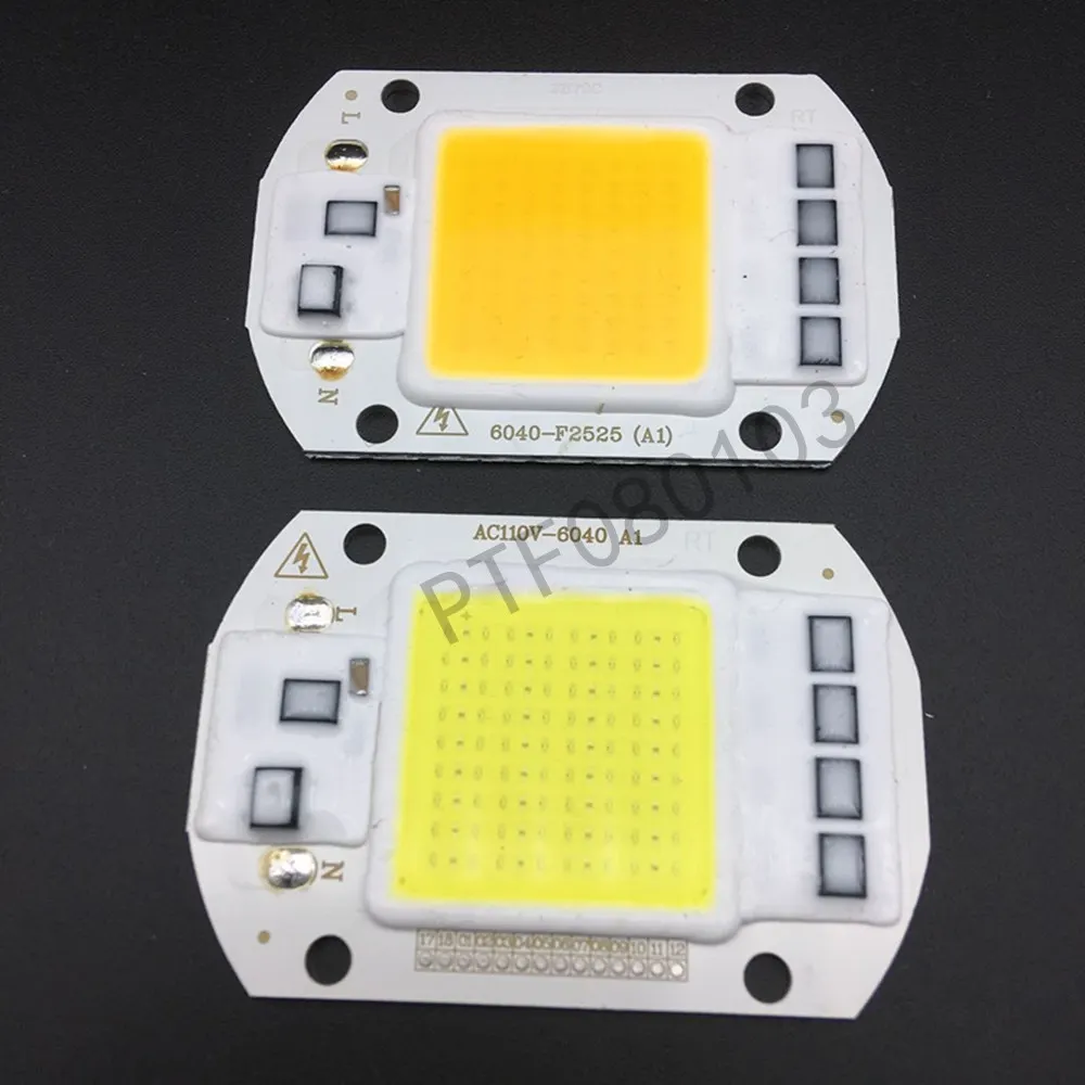 10PCS LED COB Lamp Chip 50W 220V 110V  Input Smart IC Driver Fit For DIY LED Floodlight Spotlight Cold White Warm White 10pcs lot uln2804apg uln2804a dip 18 100% brand new original stock ic chip