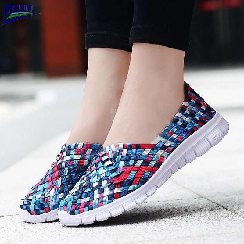 Damyuan/обувь на плоской подошве Женские слипоны Zapatos De Mujer Новинка 2020 года Летние