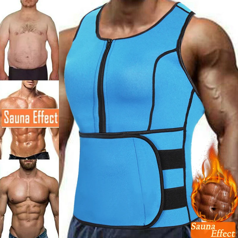 Tuta Da Sauna In Neoprene Da Uomo Gilet Da Sudore Allenatore In