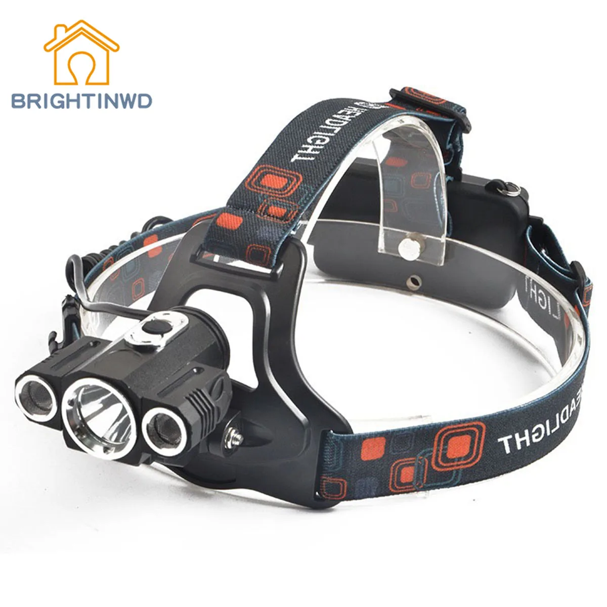 T6 high power high light headlights long range rechargeable three LED