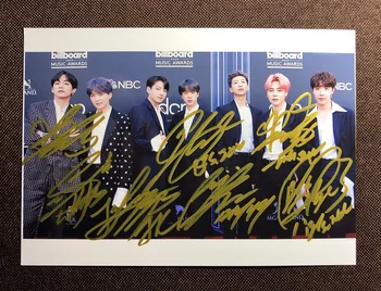 

signed Bangtan Boys autographed group photo 5*7 Award ceremony autographs in ink 1219O2