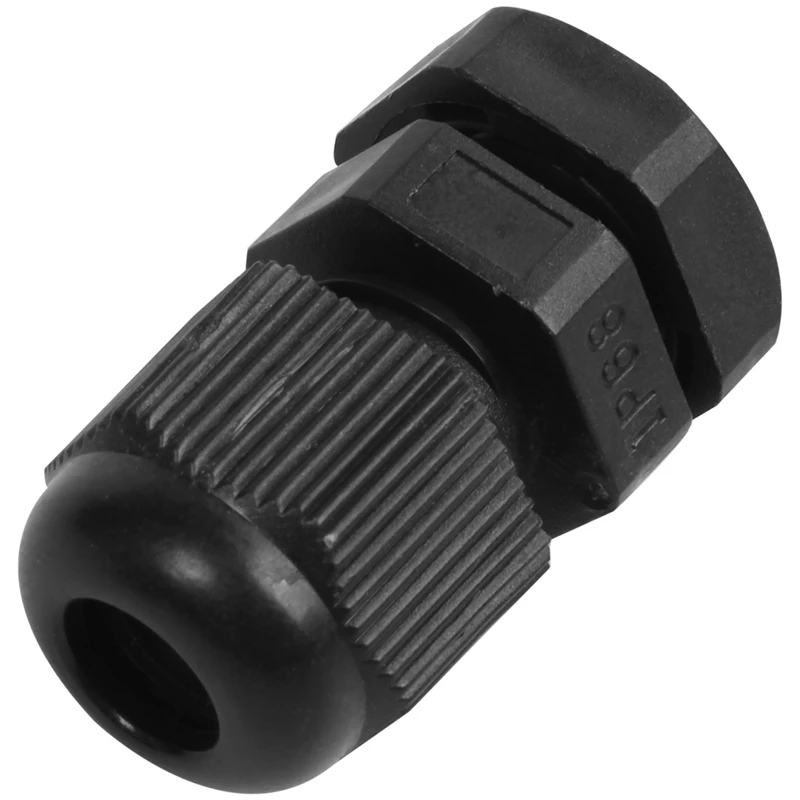 

EASY-PG7 Black Nylon Waterproof Strain Relief,Cord Grip,Cable Gland 3.5-6 mm 50pcs