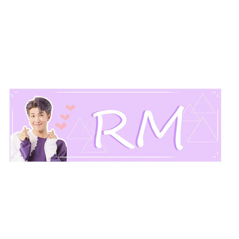 KPOP Bangtan для мальчиков карта душа персональная рука баннер JUNG KOOK JIMIN JIN SUGA J-HOPE 45*15 см