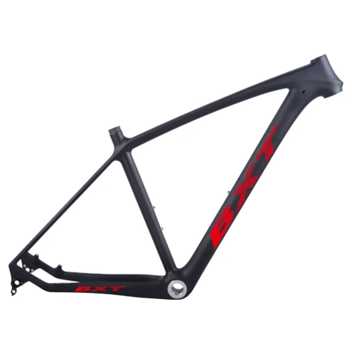 BXT T800 карбоновая MTB рама 29er MTB карбоновая рама карбоновая для горного велосипеда 142*12 мм детали велосипеда 3 к матовая/глянцевая жесткая рама - Цвет: red logo