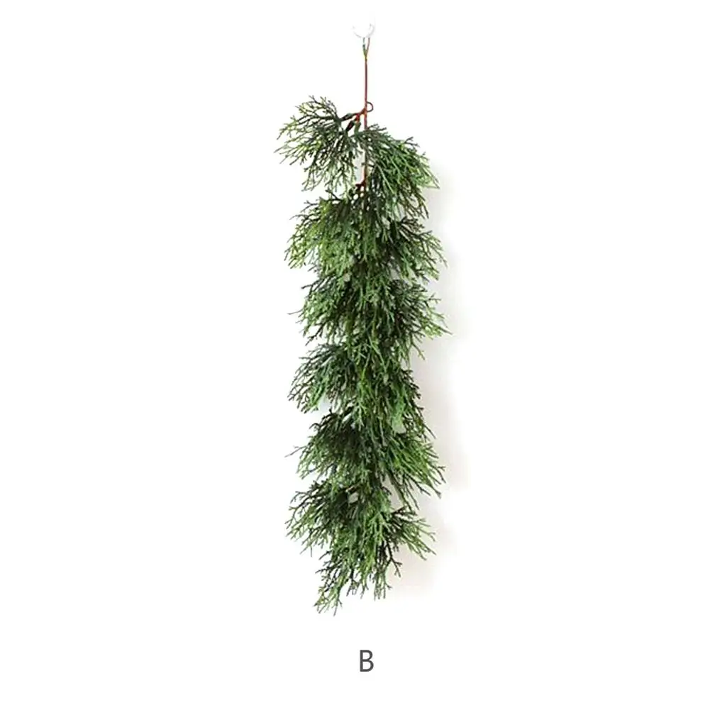 

Christmas 2019 Artificial Rattan Christmas Pine Wreath Simulation Green Garland For Christmas Decoration Xmas Tree Pine Needle