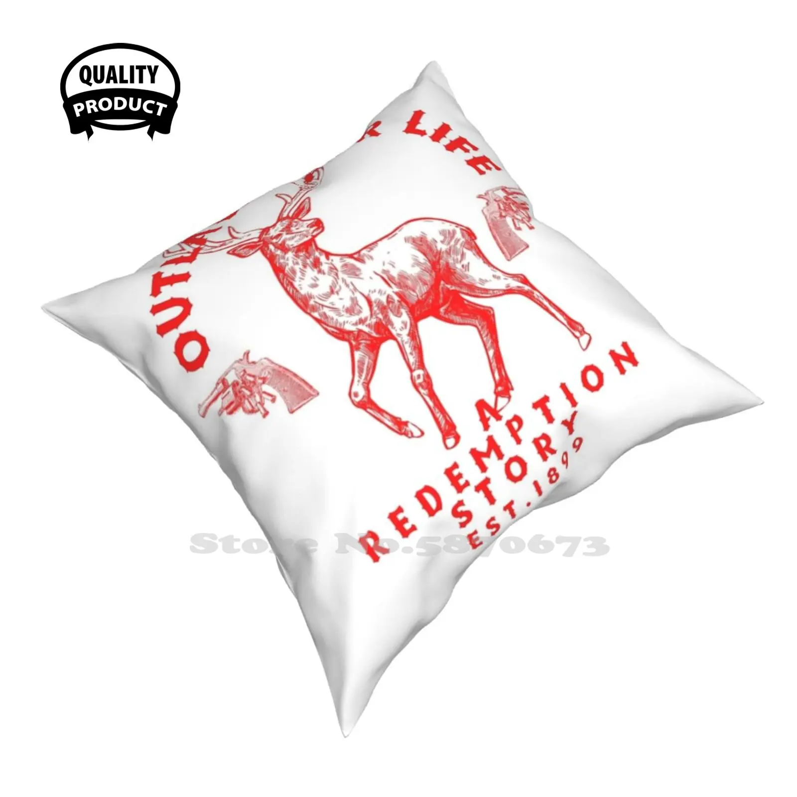 Outlaw For Life Fashion Sofa Throw Pillow Cover Federa Rdr2 Red Dead Redemption 2 Red Dead Redemption Arthur Morgan Red
