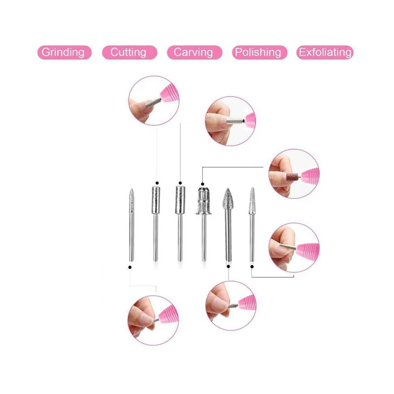 New 30000Rpm Portable Electric Nail Drill Machine Rechargeable Cordless Manicure Pedicure Set For Nail Equipment Us Plug