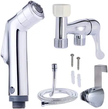

Handheld Toilet Bidet Sprayer Kit, Includes Dual Function Spray Head, Brass T-Adaptor, Hose and Holder