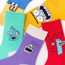 SP& CITY Harajuku, женские забавные носки по щиколотку, хлопковые, повседневные, Мультяшные, цветные, унисекс, хипстерские, носки, осень, крутые, одноцветные, носки