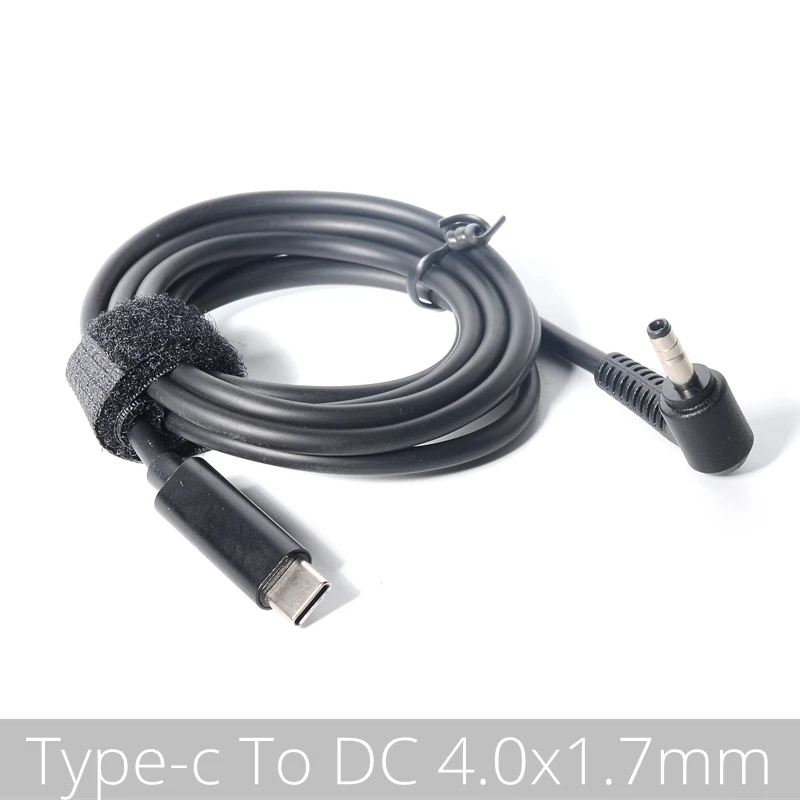 

(4,0x1,7 мм) USB Type C PD зарядный кабель для ноутбука, адаптер питания постоянного тока, преобразователь постоянного тока 4,0*1,7 мм, штекер 90 градусов, прямой угол