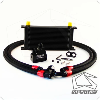 

Universal 19 Row Engine Oil Cooler Kit + Sandwich Plate adapter For LS1 LS2 LS3