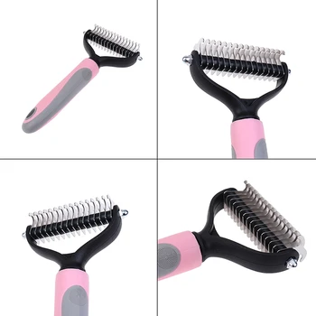 

Hair Removal Comb for Dogs Cat Detangler Trimming Dematting Brush Grooming Tool