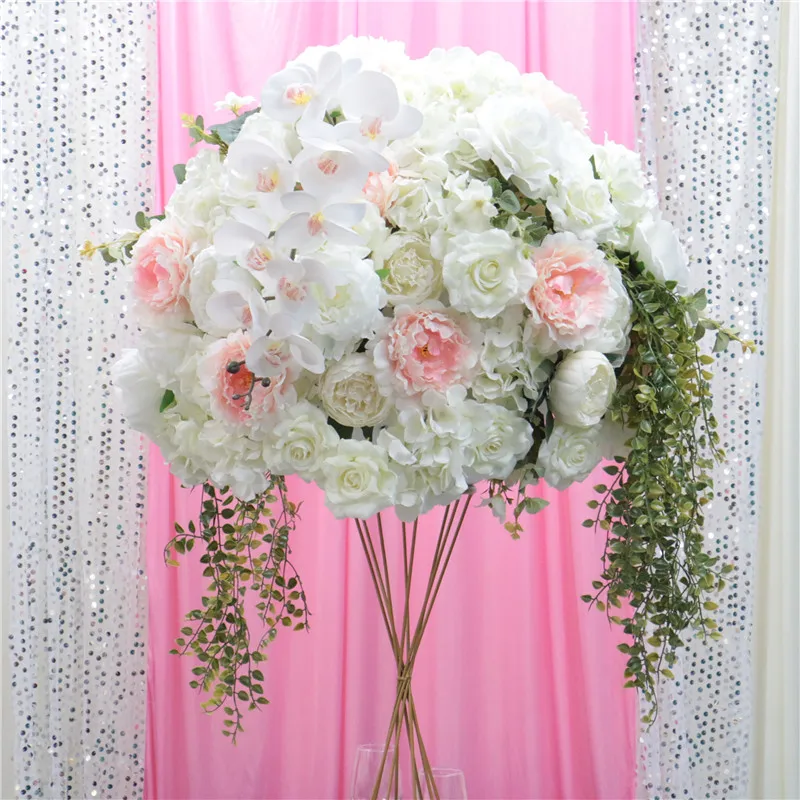 Домашнее 60 см розовое бальное свадебное украшение Арка дорога ведущий искусственный цветок домашний отель стол цветок событие праздничный Декор - Цвет: J