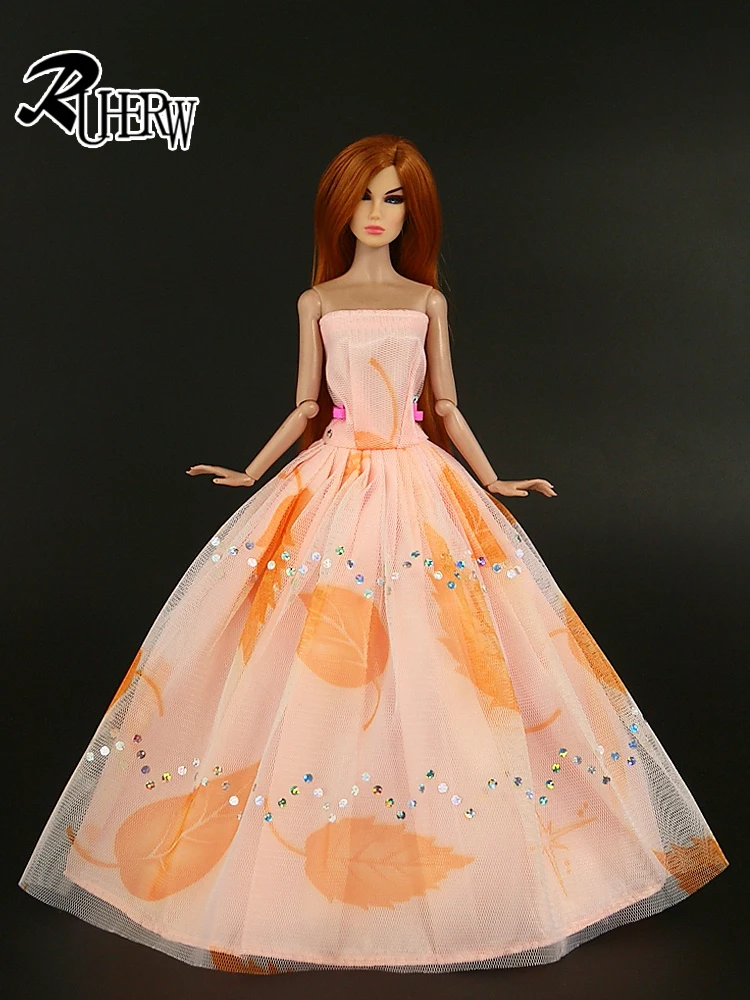 15 предметов = свадебное платье принцессы+ модная обувь+ новые розовые Вешалки Одежда для куклы Барби подарок детские игрушки