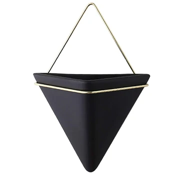 

HOT Geometric Wall Planter Indoor Room Office Wall Decor Hanging Succulent Planters Black Geometric Decor Wall Planter