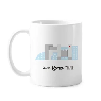

South Korea Landmarks The Building Classic Mug White Pottery Ceramic Cup Gift With Handles 350 ml