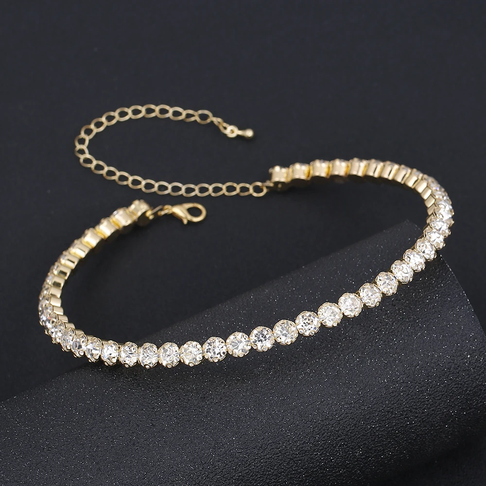 TREAZY Bridal Fashion Crystal Rhinestone Choker Necklace Women Wedding Accessories Tennis Chain Chokers Jewelry Collier Femme - Image 6
