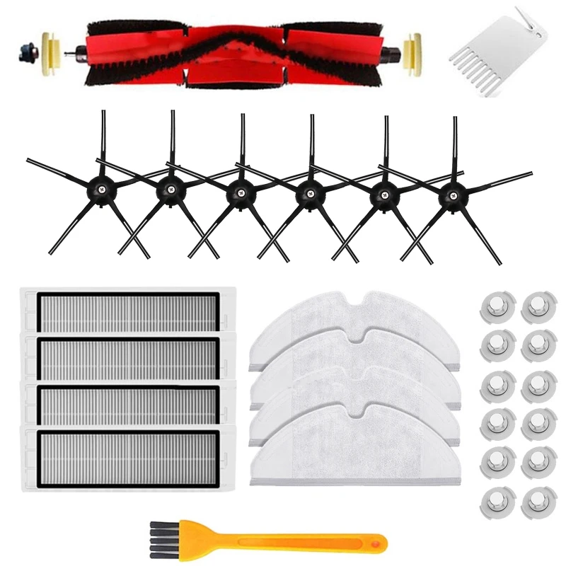 

29PCS Mopping Cloths Brush HEPA Filter for Xiaomi Roborock S6 S5 MAX S60 S65 S5 S50 E25 E35 Vacuum Parts Accessories