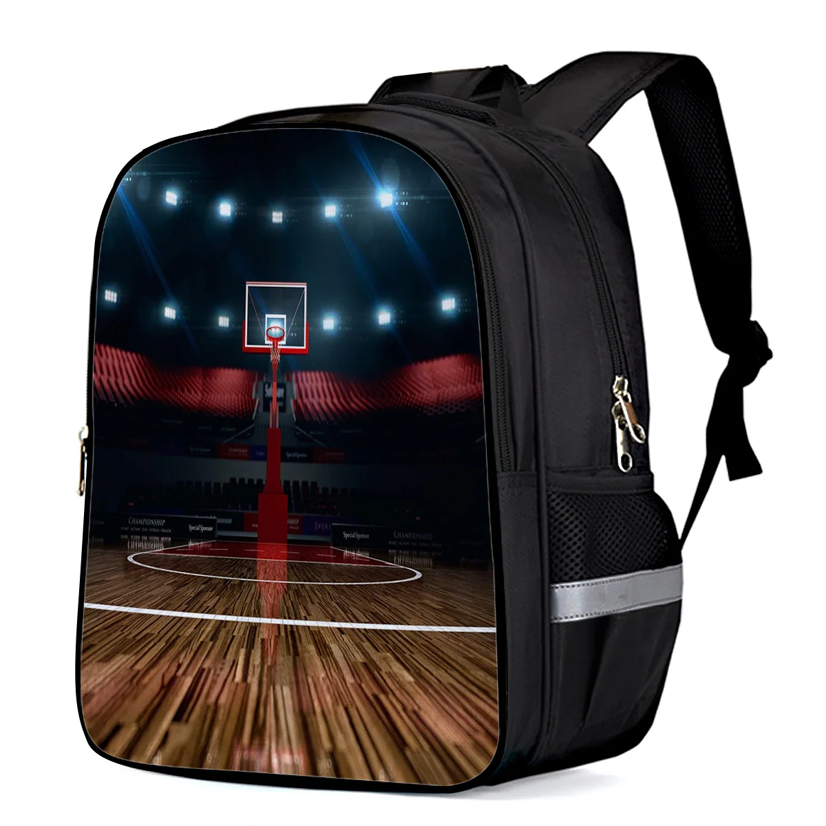 Basketball Court Game Laptop Backpacks School Bag Child Book Bag Sports